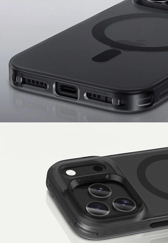 Benks iPhone 17 Pro Lucid Armor dėklas, juoda, 6 nuotrauka